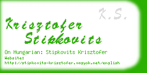 krisztofer stipkovits business card